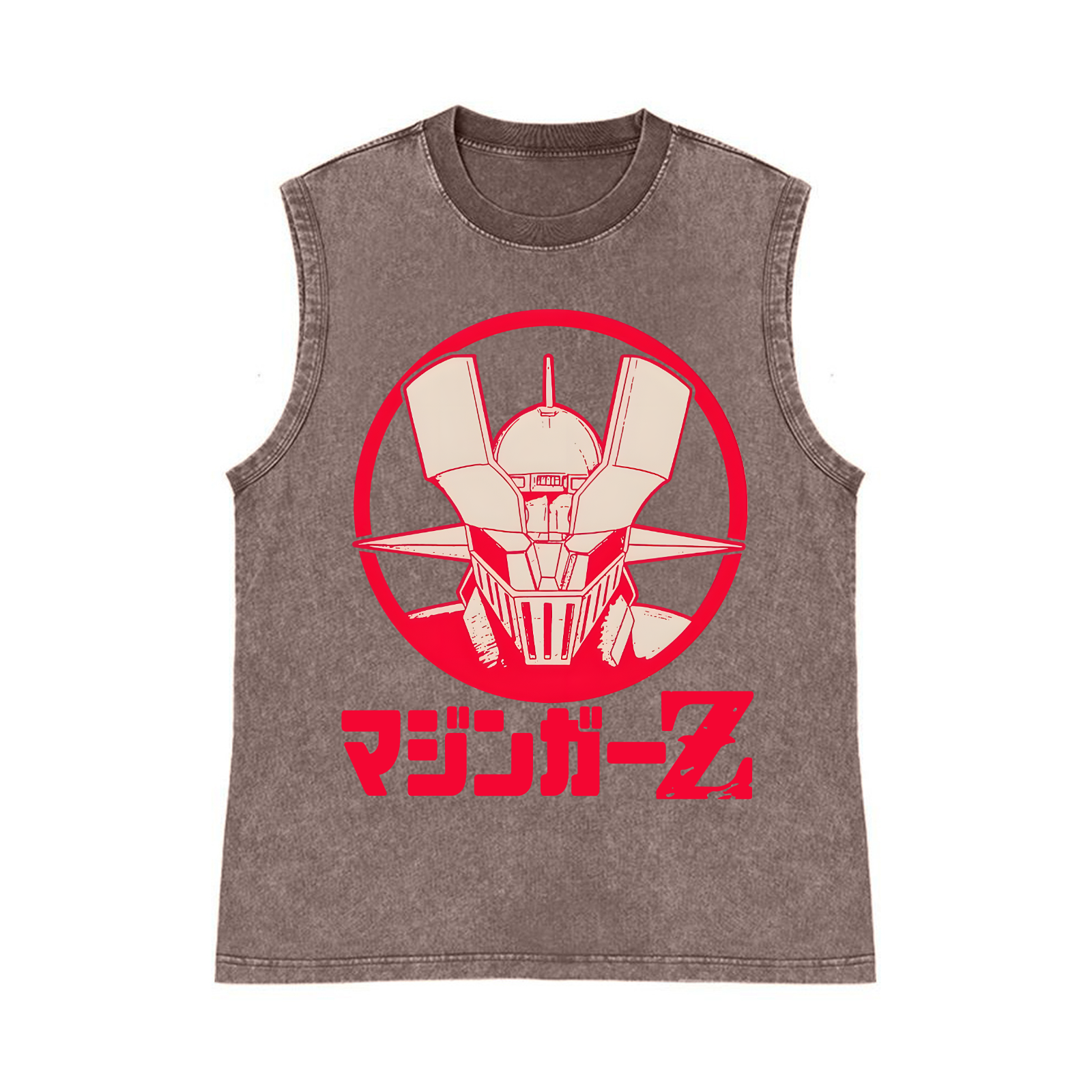 Mazinger Z Pure Cotton Wash-Dyed Sleeveless Tank Top