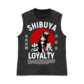 Shibuya Hachiko Pure Cotton Wash-Dyed Sleeveless Tank Top