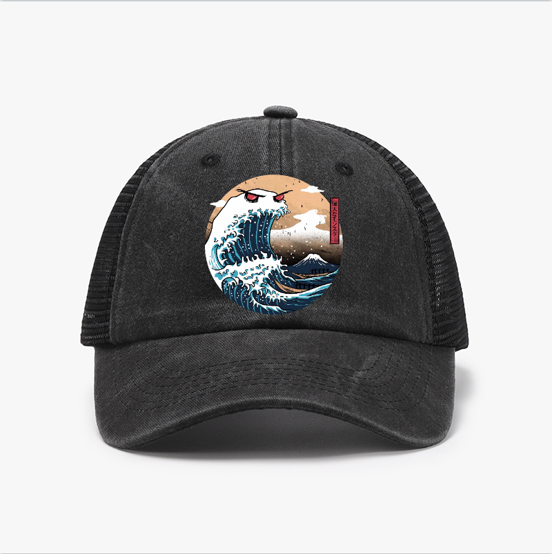 Ukiyoe Wave Vintage Cotton Breathable Hat