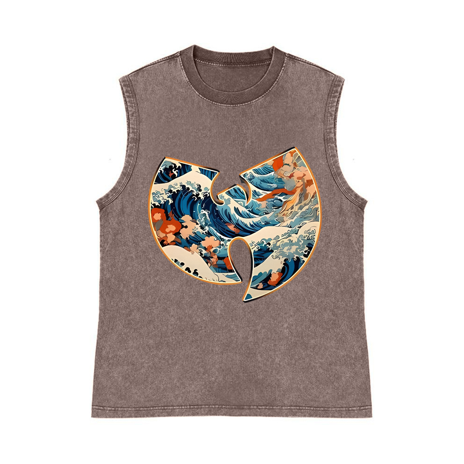 Pure Cotton Wash-Dyed Sleeveless Tank Top