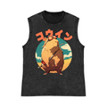 Capybara Pure Cotton Wash-Dyed Sleeveless Tank Top