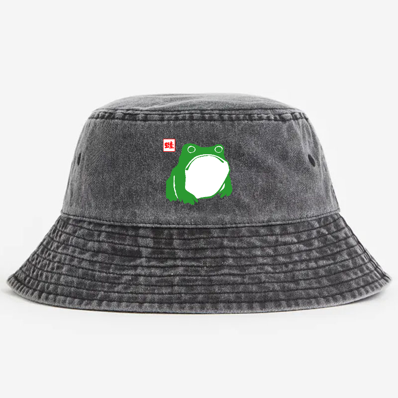 Frog Vintage 100% Cotton Bucket Hat
