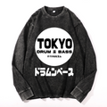 Tokyo Vintage Cotton Wash Crewneck Long-Sleeve T-Shirt