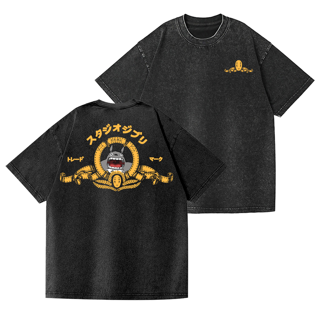 MGM Ghibli Totoro Vintage Wash Japanese Design Back Art T-Shirt