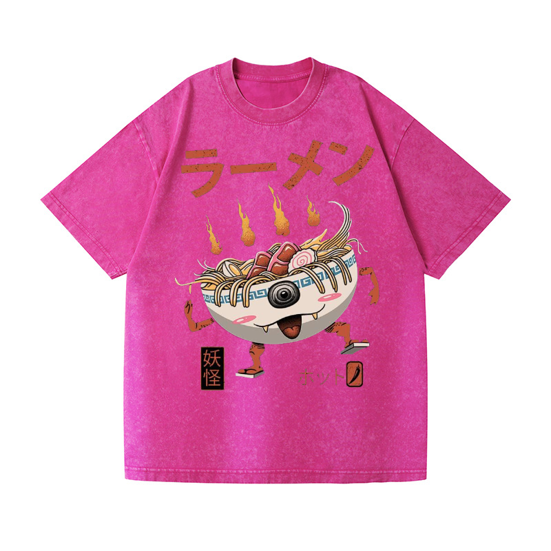 Ramen Monster Vintage Wash Japanese Design T-Shirt