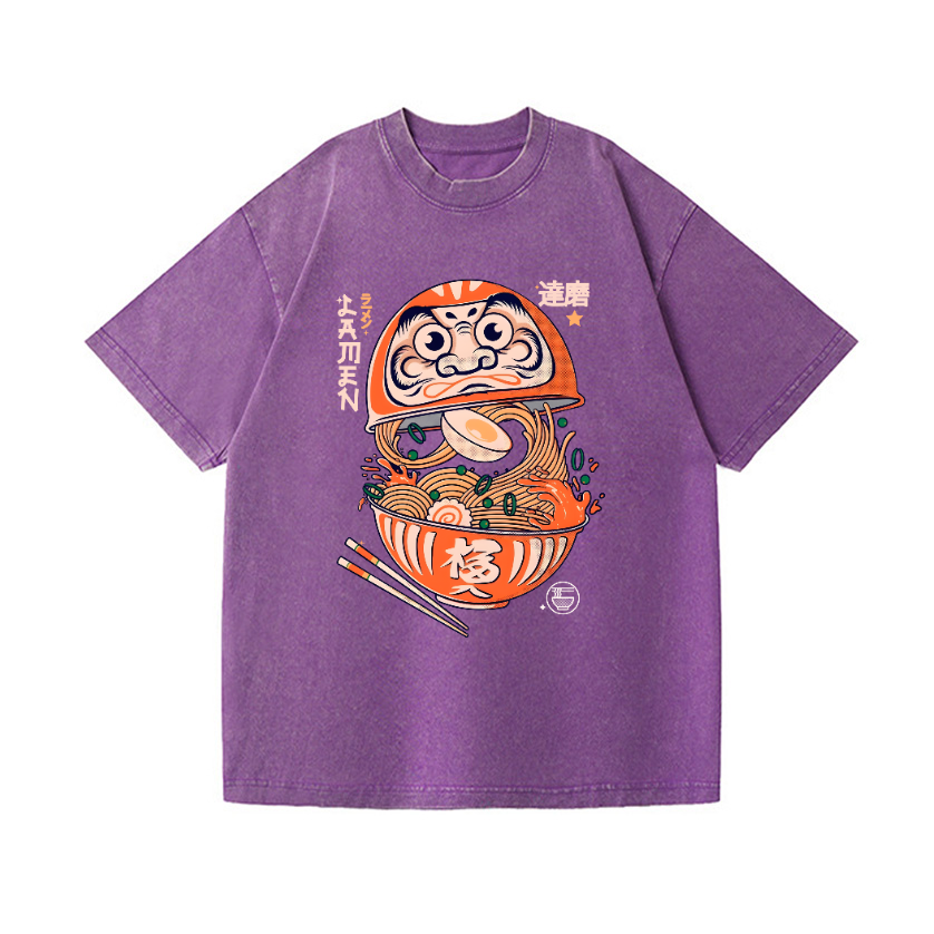 Daruma Ramen Vintage Wash Japanese Design T-Shirt