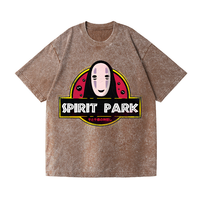 Spirit Park No Face Kaonashi Vintage Wash Japanese Design T-Shirt