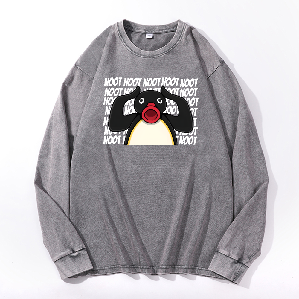 Noot Vintage Cotton Wash Long-sleeve T-shirt