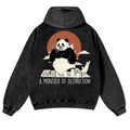 Panda Kaiju Vintage Washed Cotton Back Art Hoodie