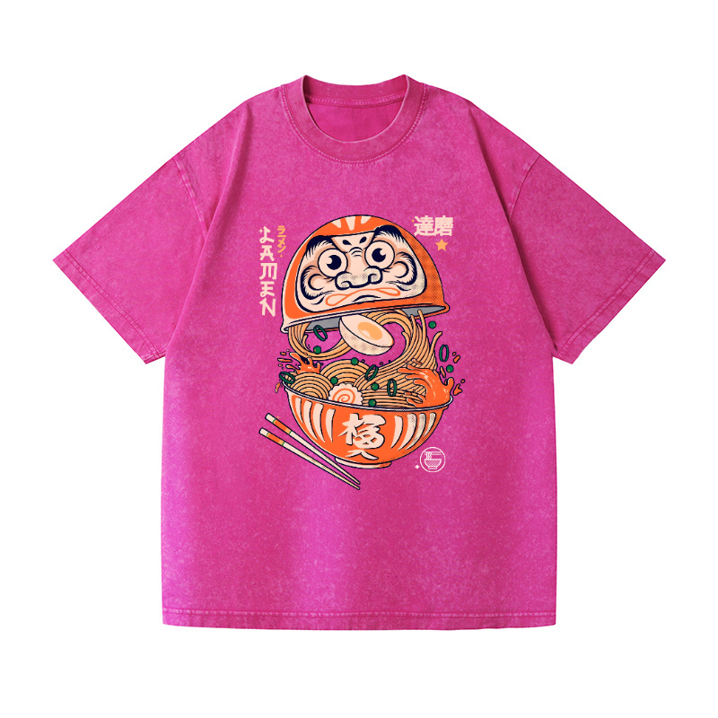 Daruma Ramen Vintage Wash Japanese Design T-Shirt