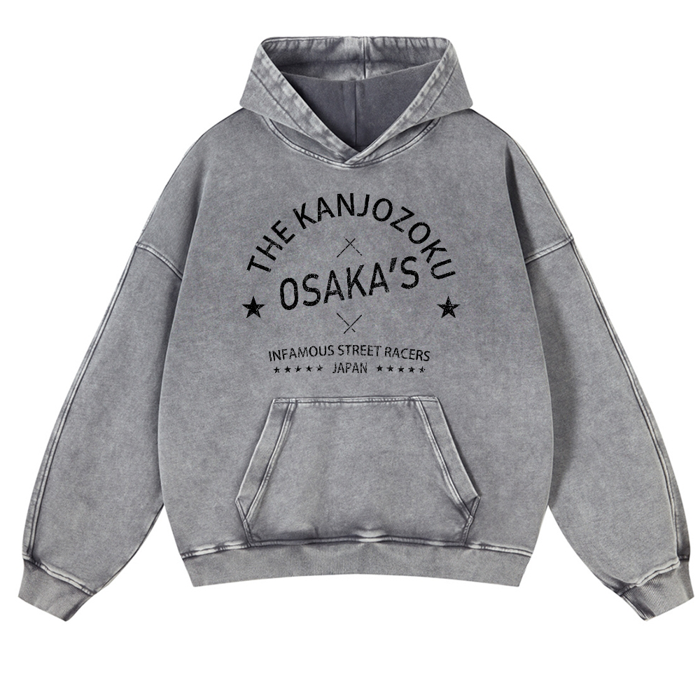 Osaka Vintage Washed Thick Cotton Hoodie