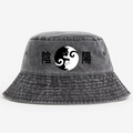 Yin-yang Cat Vintage 100% Cotton Bucket Hat