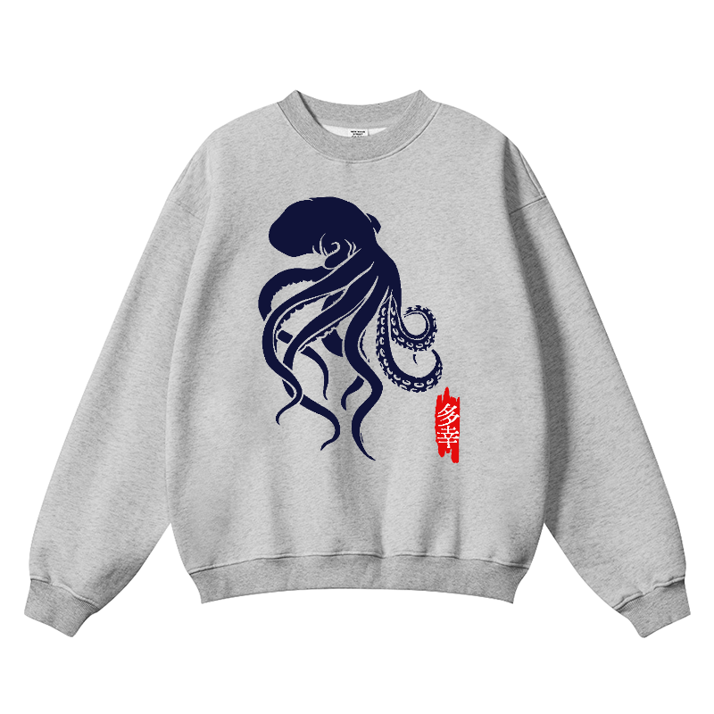Octopus Vintage Cotton Blend Crewneck Sweatshirt