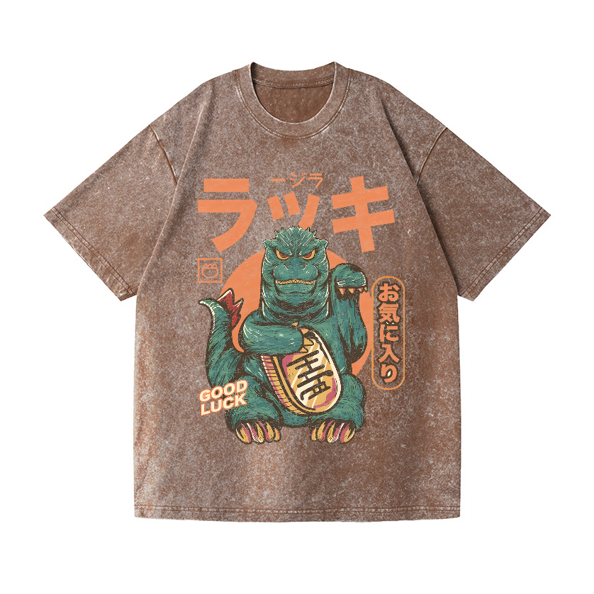 Kaiju Vintage Wash Japanese Design T-Shirt