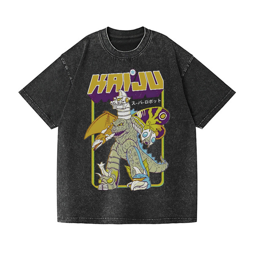Kaiju Kaiju Vintage Wash Japanese Design T-Shirt