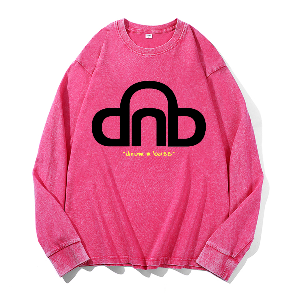 Vintage Cotton Wash Crewneck Long-Sleeve T-Shirt