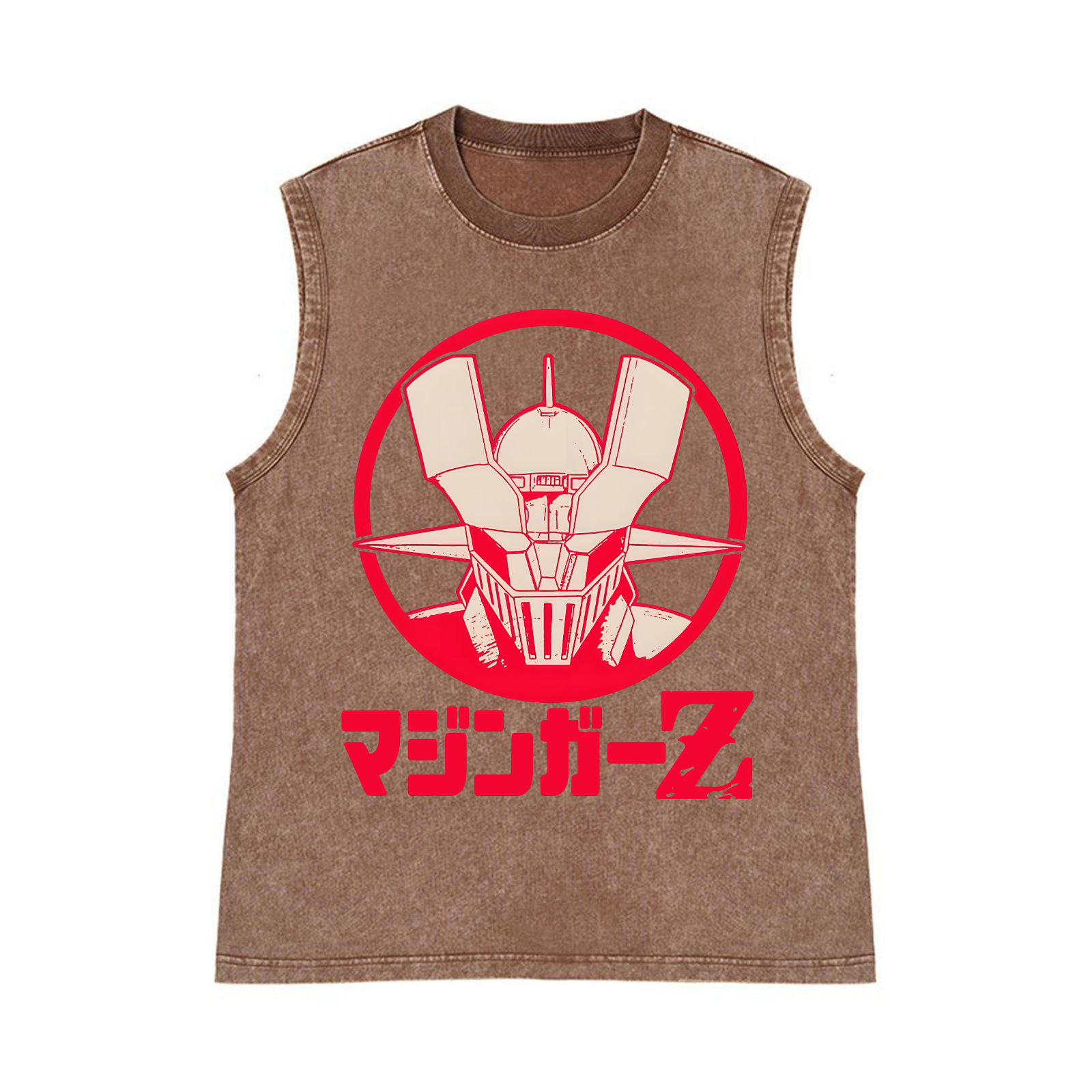 Mazinger Z Pure Cotton Wash-Dyed Sleeveless Tank Top
