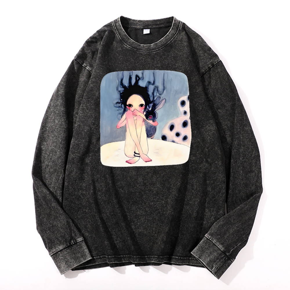 Aya Takano Vintage Cotton Wash Long-sleeve T-shirt