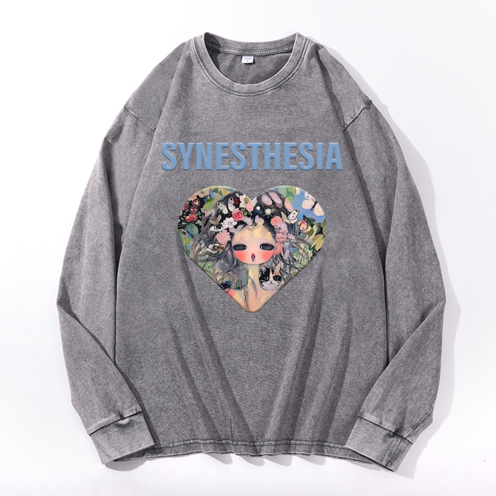 Aya Takano Vintage Cotton Wash Long-sleeve T-shirt