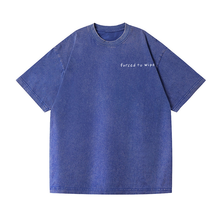 Cat Poop Vintage Wash Japanese Design Back Art T-Shirt
