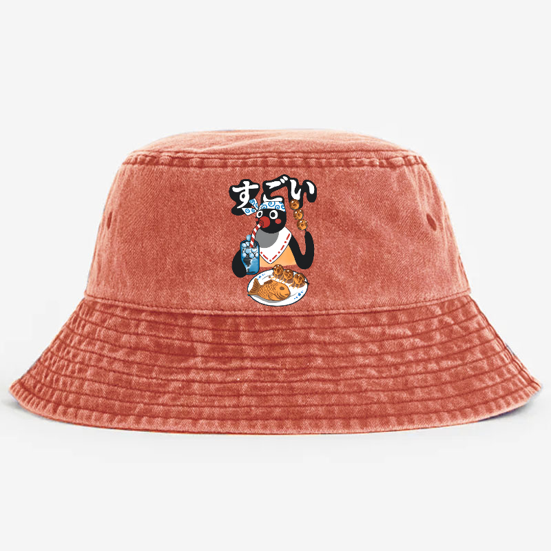Takoyaki Vintage 100% Cotton Bucket Hat