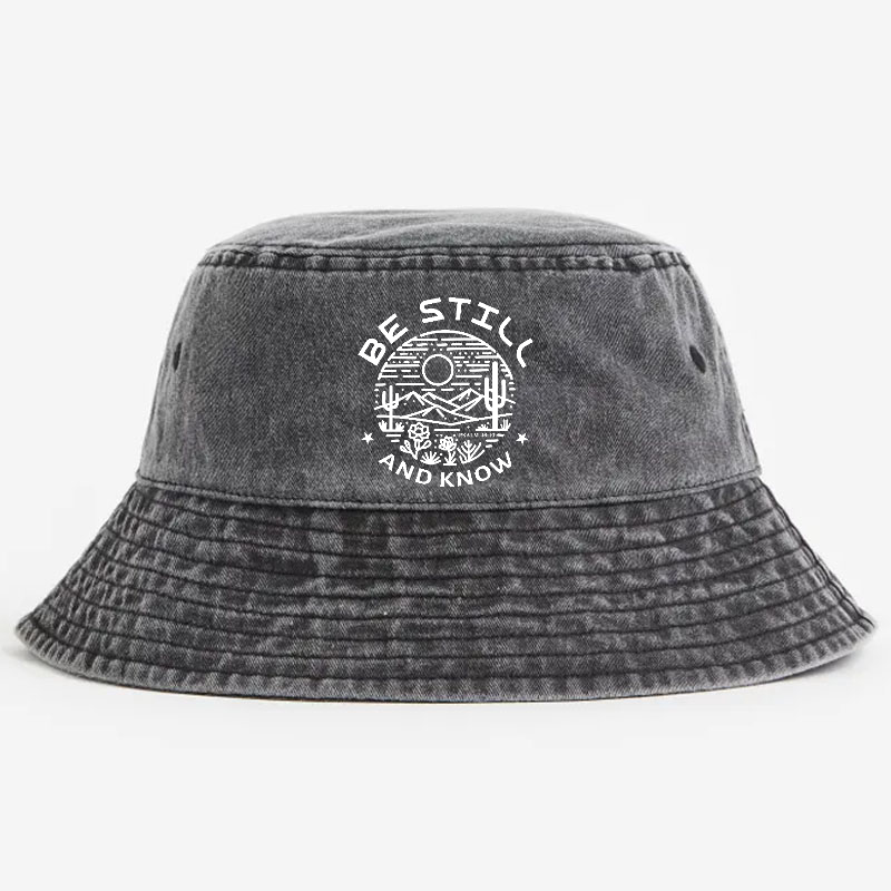 Be Still And Know Vintage 100% Cotton Bucket Hat