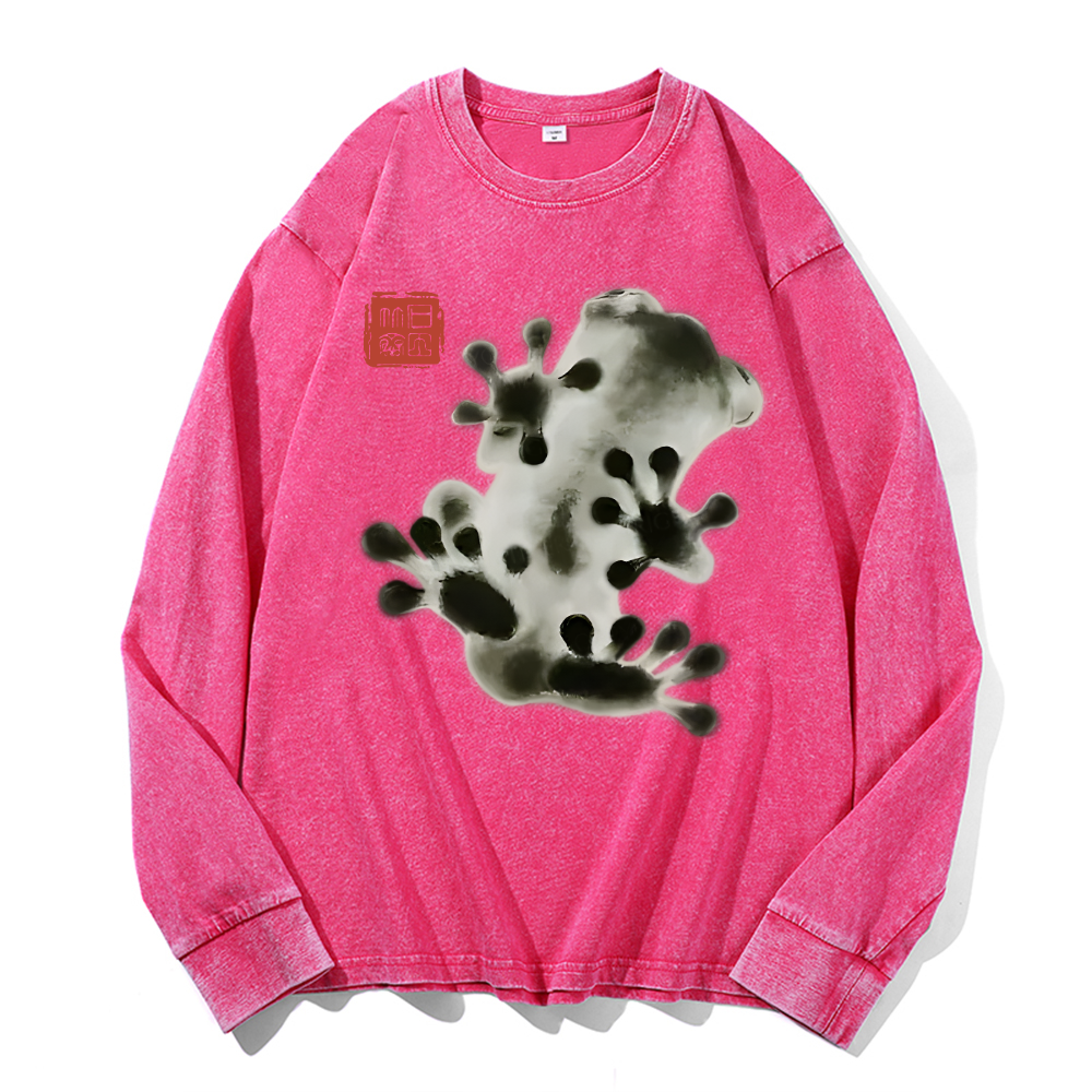 Frog Vintage Cotton Wash Long-sleeve T-shirt