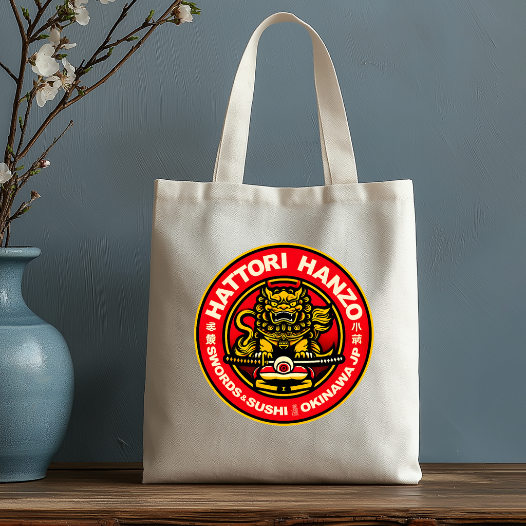 Hattori Hanzo Komainu Okinawa Japanese Style Canvas Tote Bag