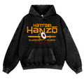 Hattori Hanzo Sushi Vintage Washed Thick Cotton Hoodie