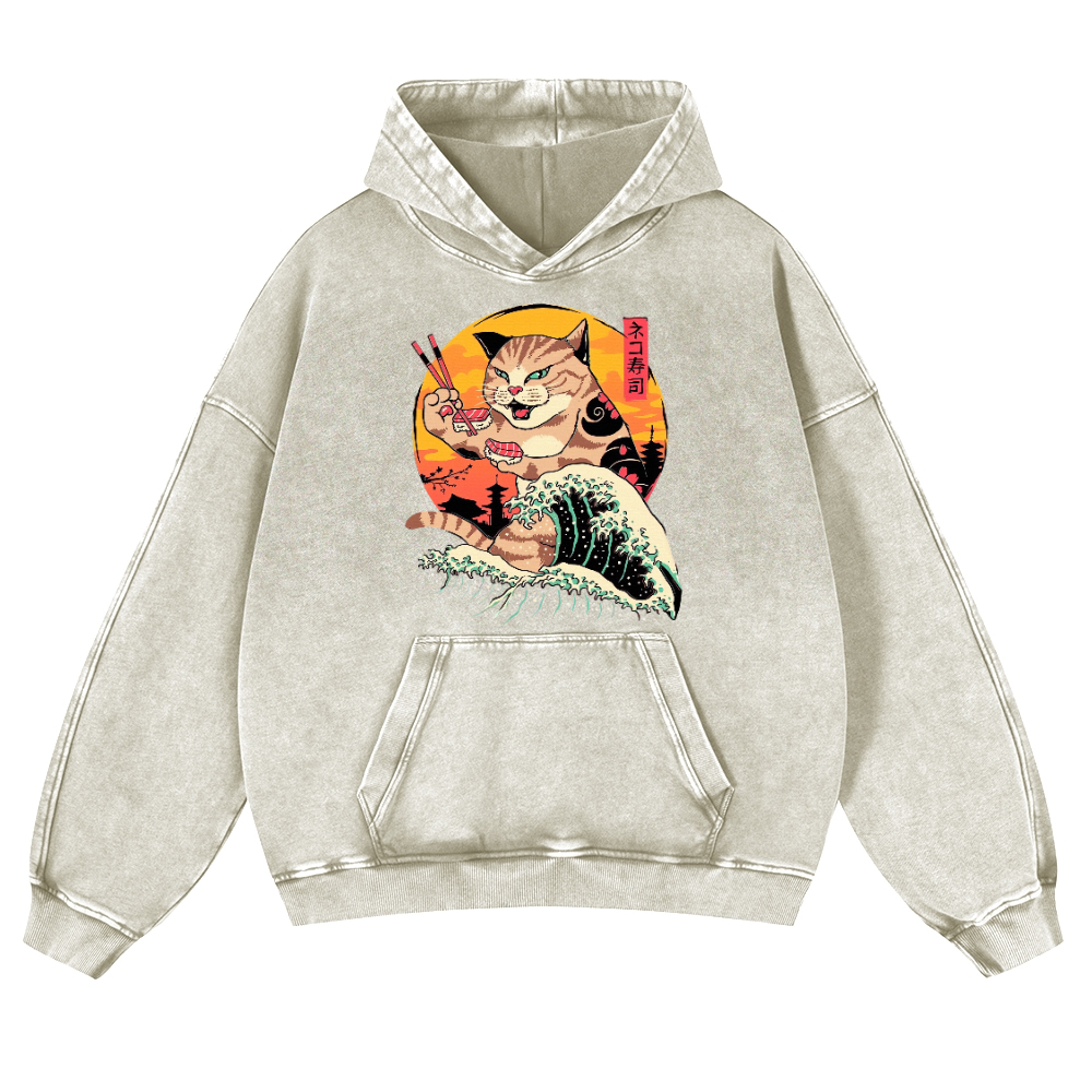 Vintage Washed Thick Cotton Hoodie