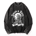 Vintage Cotton Wash Crewneck Long-Sleeve T-Shirt
