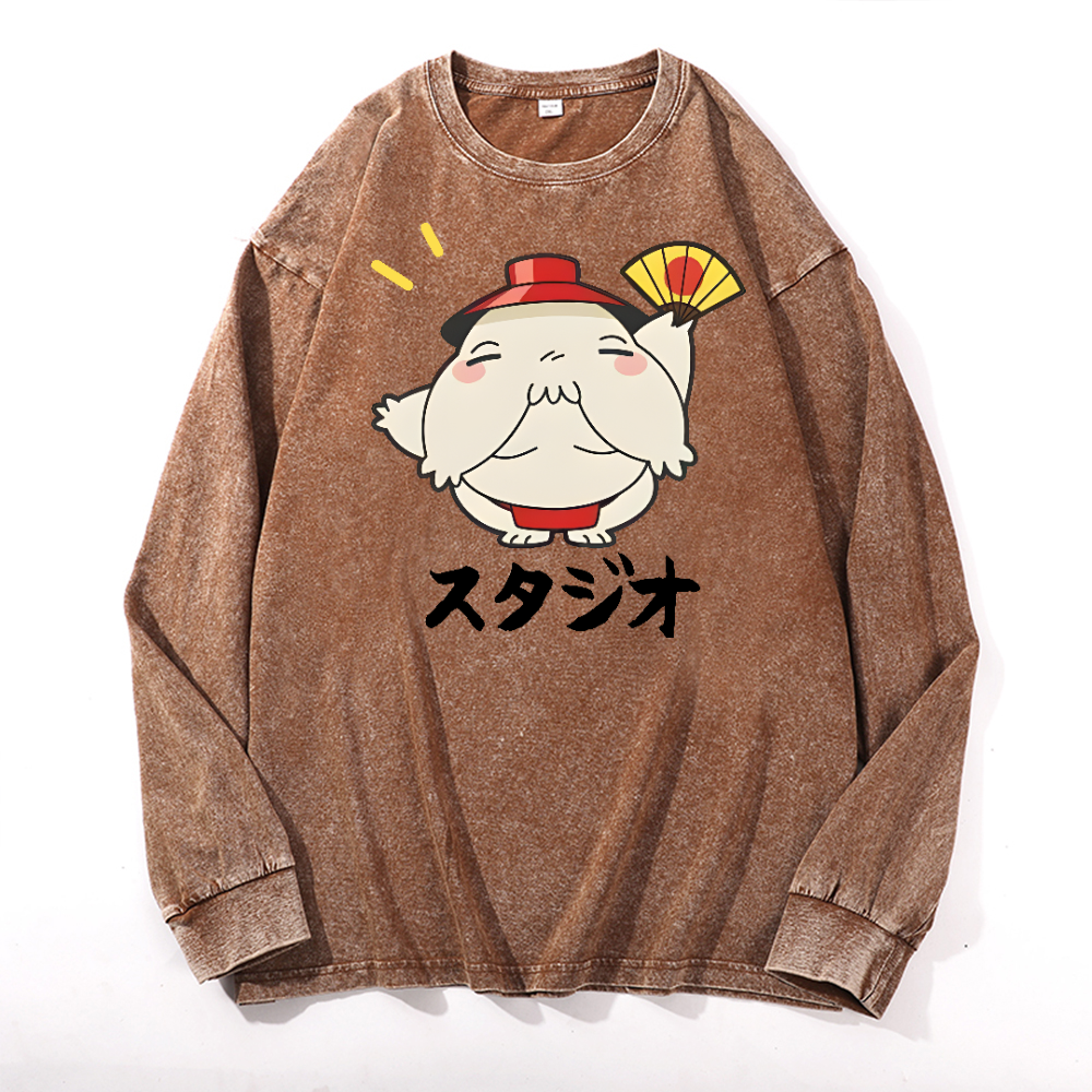 Studio Ghibli Vintage Cotton Wash Long-sleeve T-shirt