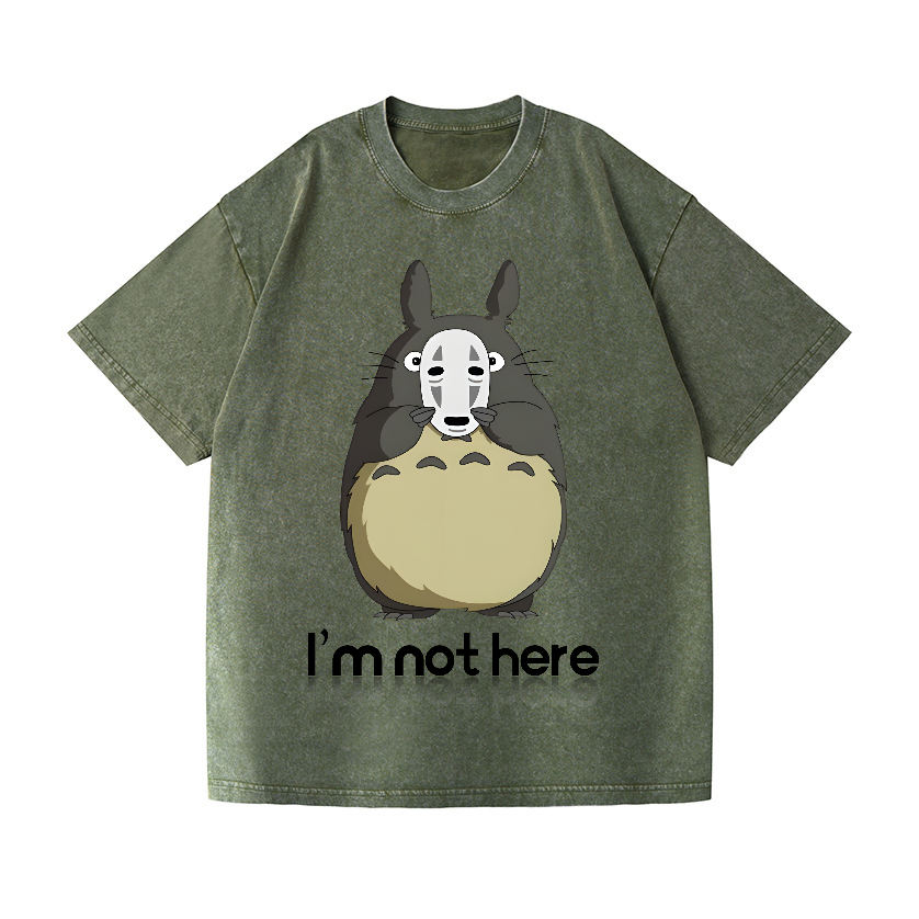 Ghibli Totoro No Face Kaonashi Vintage Wash Japanese Design T-Shirt