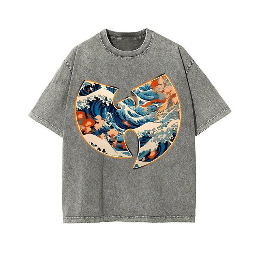 The Great Wave off Kanagawa Vintage Wash Japanese Design T-Shirt