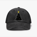 Christmas Tree Cat Vintage Cotton Breathable Hat