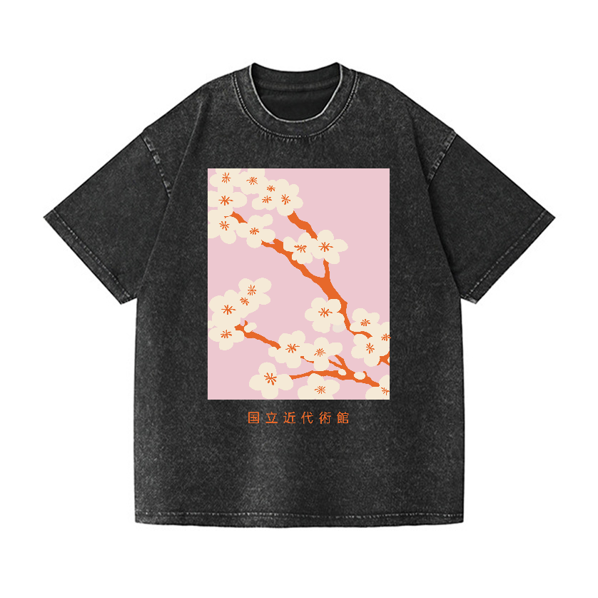 Sakura Vintage Wash Japanese Design T-Shirt