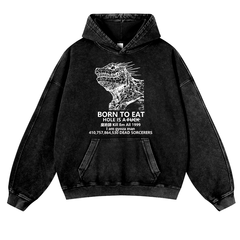 Dorohedoro Anime Vintage Washed Thick Cotton Hoodie