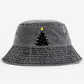 Christmas Tree Cat Vintage 100% Cotton Bucket Hat