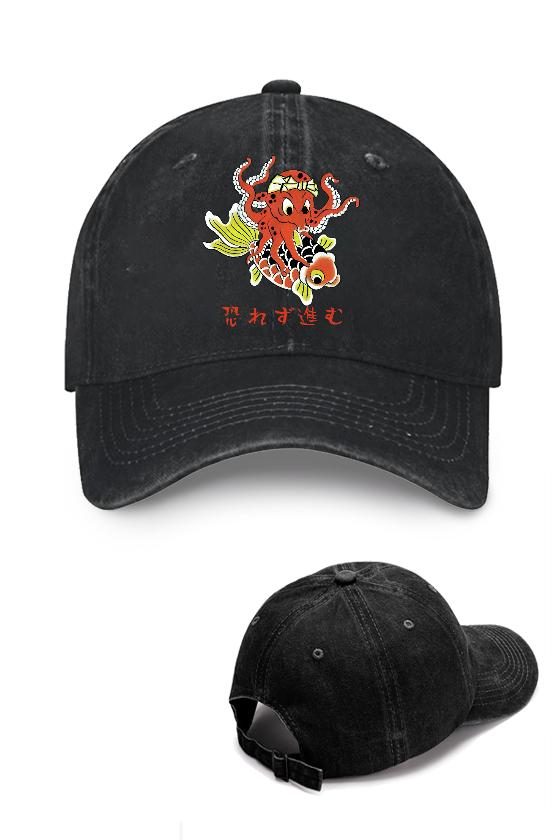 Octopus Vintage Cotton Cap