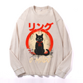 Vintage Cotton Wash Crewneck Long-Sleeve T-Shirt