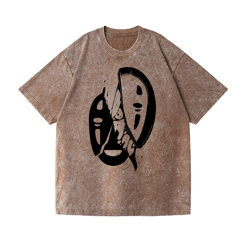 Ghibli No Face Kaonashi Vintage Wash Japanese Design T-Shirt