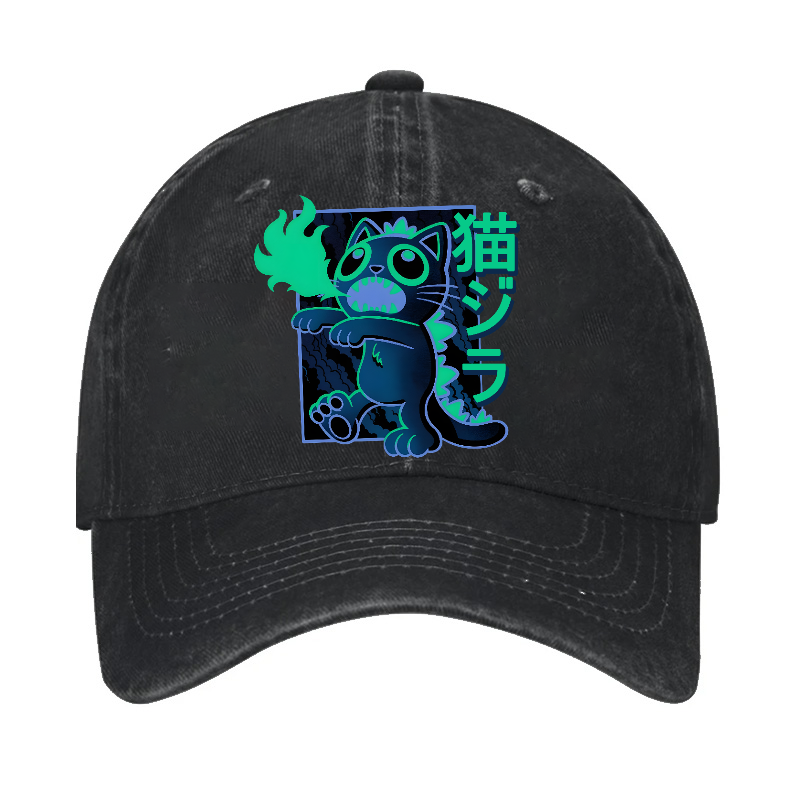 Cat Kaiju  Vintage Cotton Cap