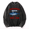 Vintage Cotton Wash Crewneck Long-Sleeve T-Shirt