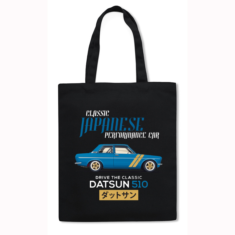 Car Japanese Style Canvas Tote Bag