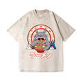 Ghibli Totoro Ramen  Anime Vintage Wash Japanese Design T-Shirt