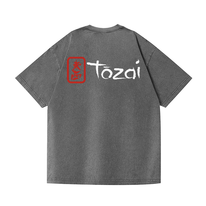 Tozai Sake Vintage Wash Japanese Design Back Art T-Shirt