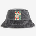 Lucky Cat Vintage 100% Cotton Bucket Hat