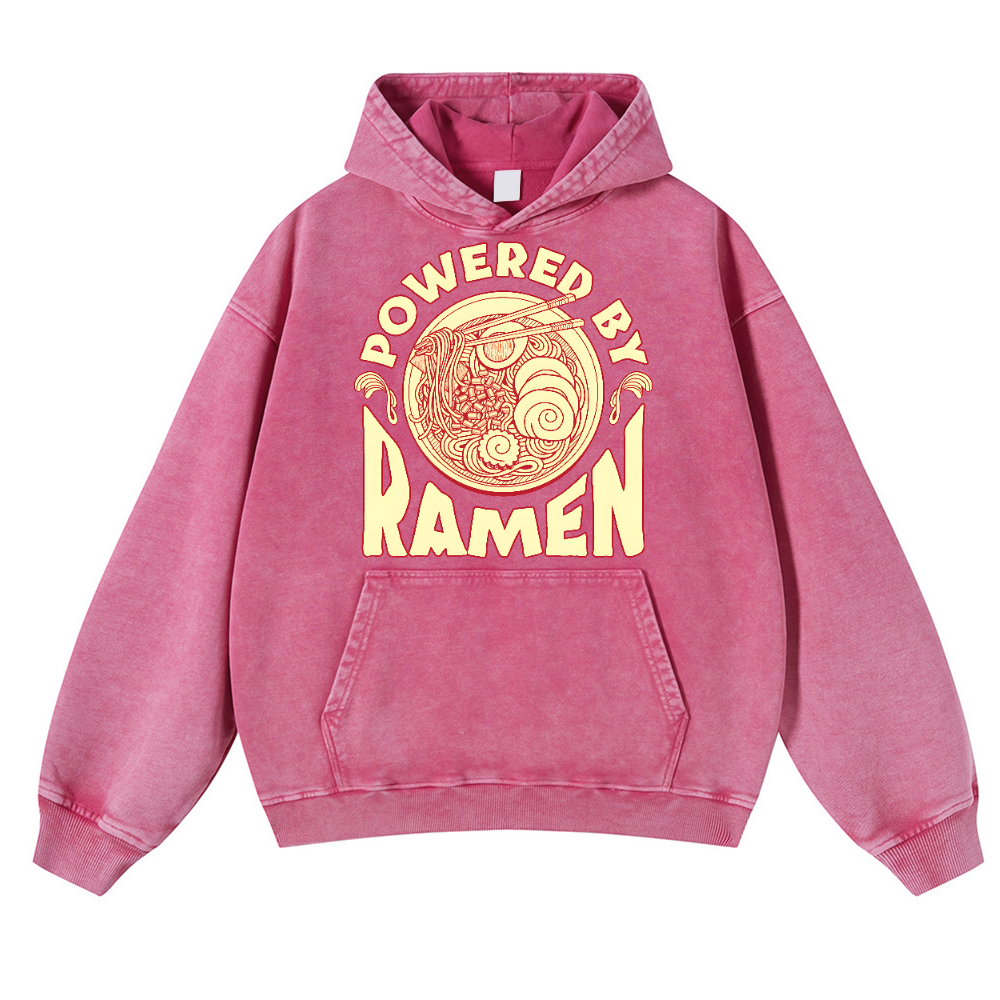 Ramen Vintage Washed Thick Cotton Hoodie