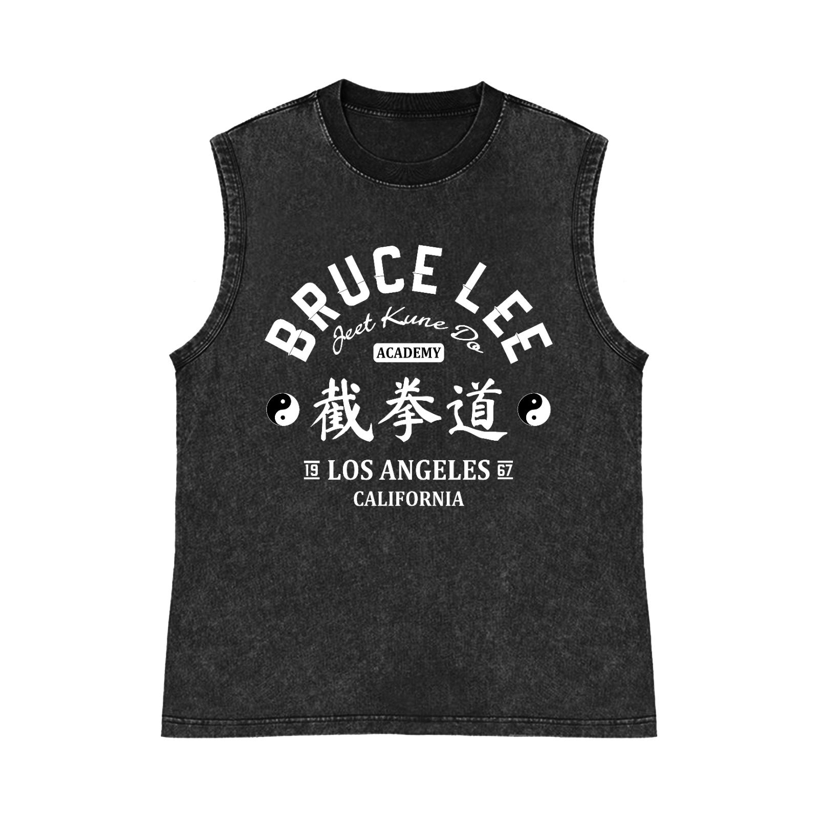Jeet Kune Do Bruce Lee Pure Cotton Wash-Dyed Sleeveless Tank Top