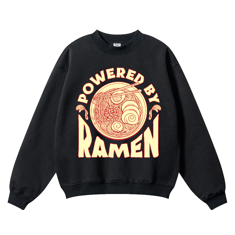 Ramen Vintage Cotton Blend Crewneck Sweatshirt